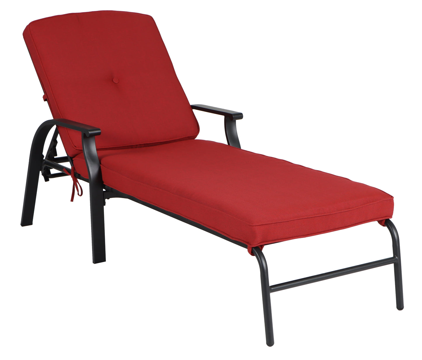 Steel Outdoor Chaise Lounge With Cushion