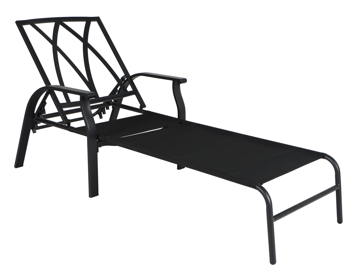 Steel Outdoor Chaise Lounge With Cushion