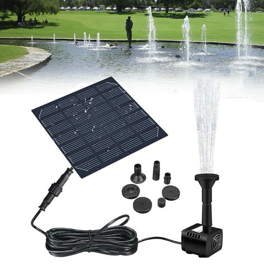 Solar Panel Powered Water Fountain