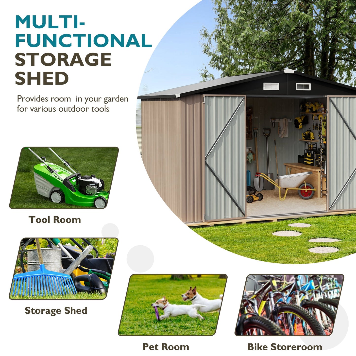 Breezestival 8x10 Ft Outdoor Garden Storage Shed