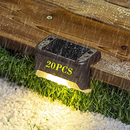 20pcs IP65 Stair Waterproof LED Solar Lamp Outdoor Garden Light Pathway